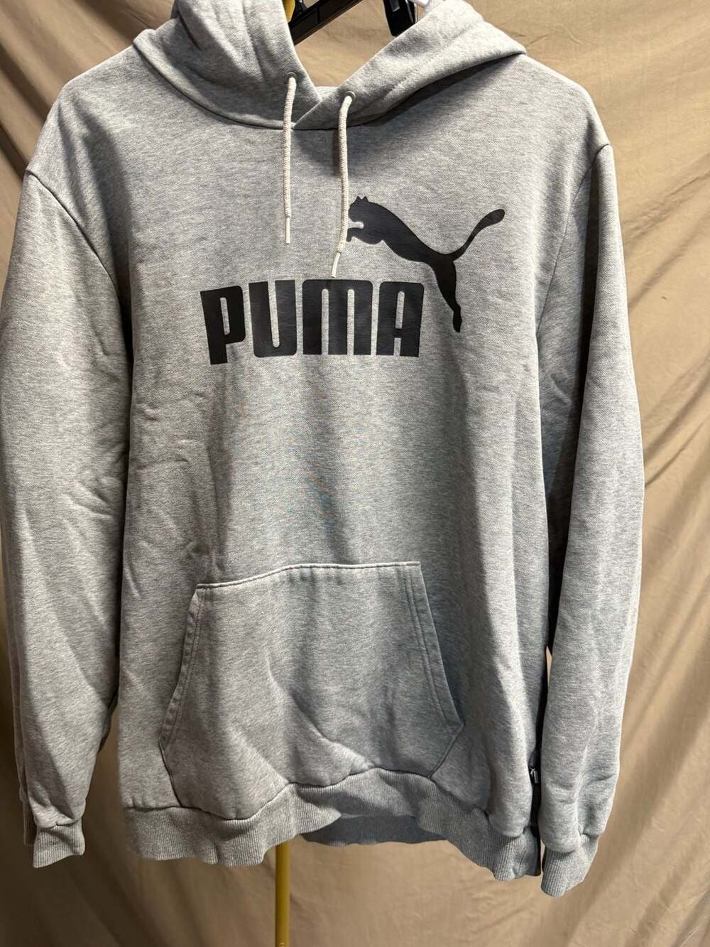 Puma Essentials Big Logo Heather Grey Pullover Hoodie